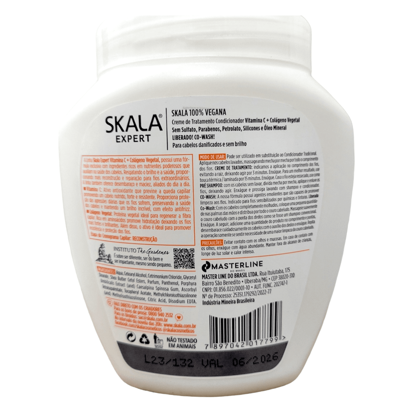 Skala Vitamina C+ Collagen Vegetal Creme De Tratamento Conditionador, Net 1000g - Thumbnail 3