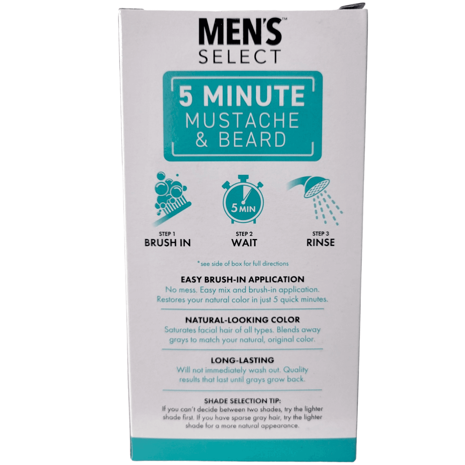 Men's Select Mustache and Beard Hair Color Dye 5 minute Black or Dark Brown - Thumbnail 10
