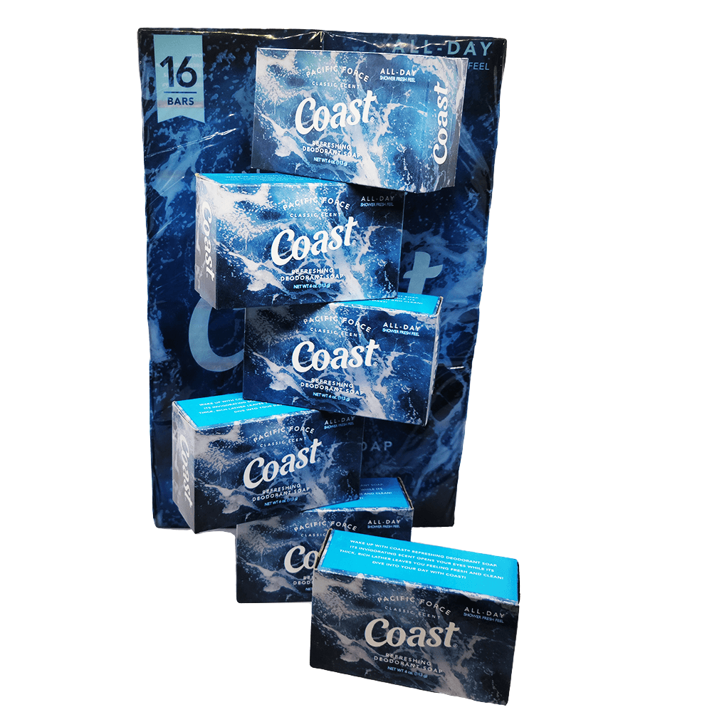 Coast Refreshing Deodorant Soap Bar - 16 Bars - Thick Rich Lather Leaves Your - Thumbnail 2