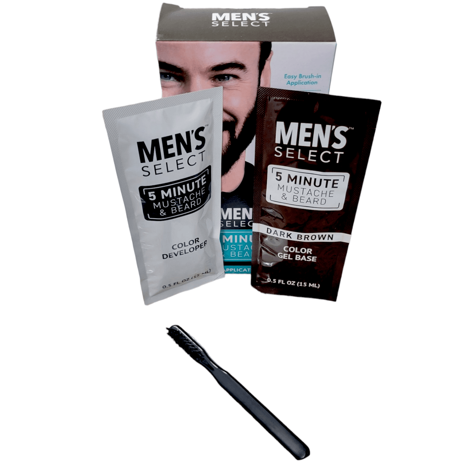 Men's Select Mustache and Beard Hair Color Dye 5 minute Black - Thumbnail 8