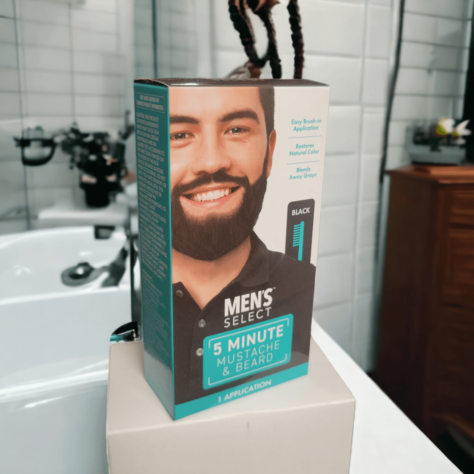 Men's Select Mustache and Beard Hair Color Dye 5 minute Black - Thumbnail 13