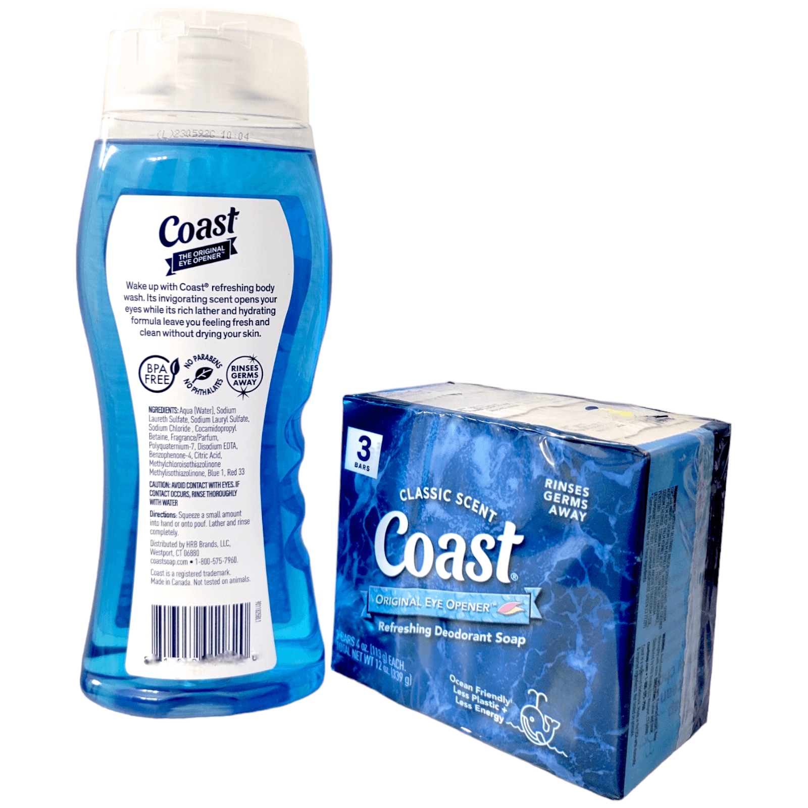 Coast 2 in 1 Refreshing Bath and Hair Gel + 3 Deodorant Soap Bars,All Skin Types - Thumbnail 9