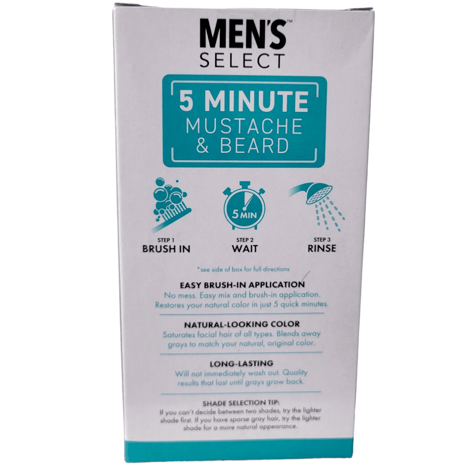 Men's Select Mustache and Beard Hair Color Dye 5 minute Black - Thumbnail 5