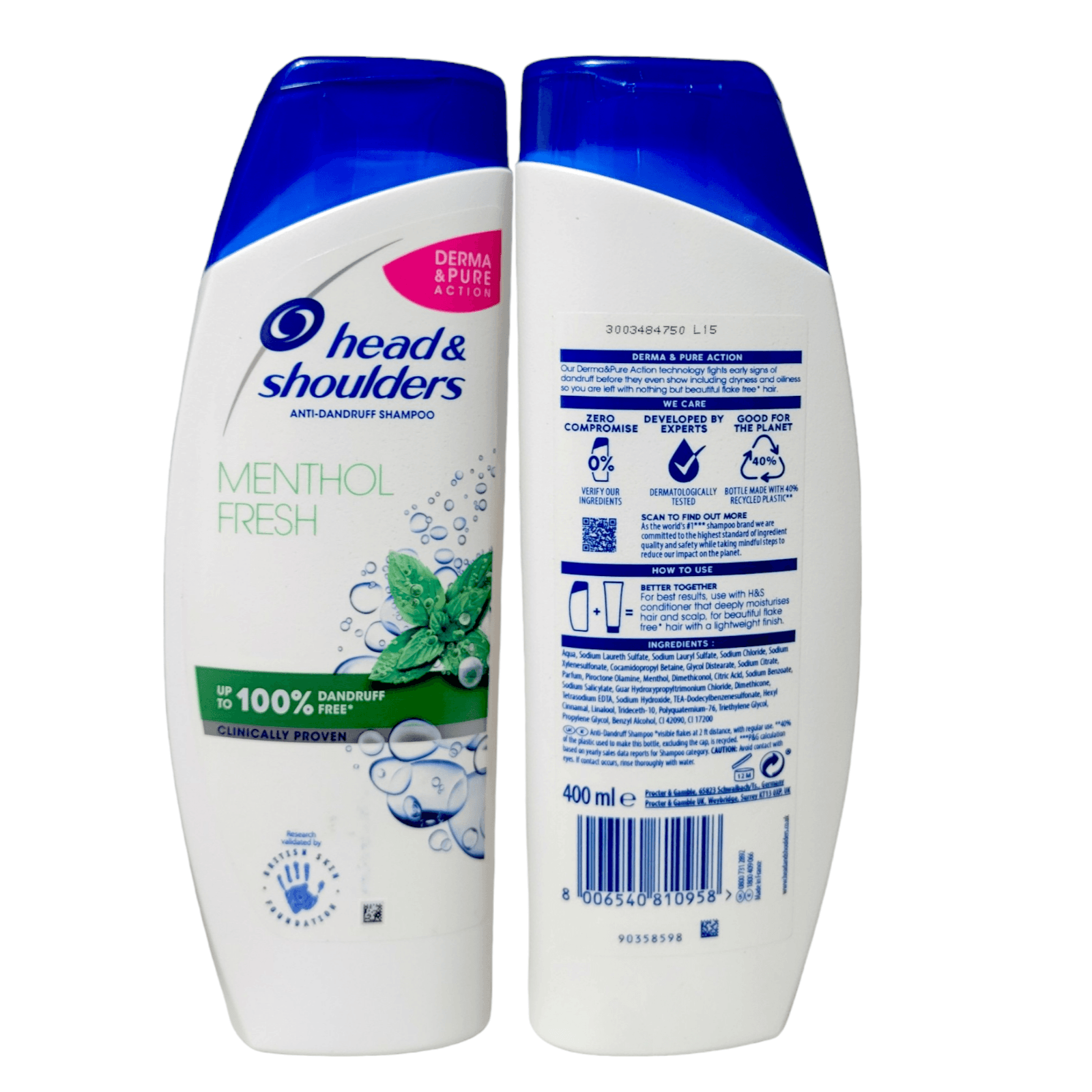 Head & Shoulders Menthol Refresh: Anti-dandruff shampoo for men with refreshing - Thumbnail 7