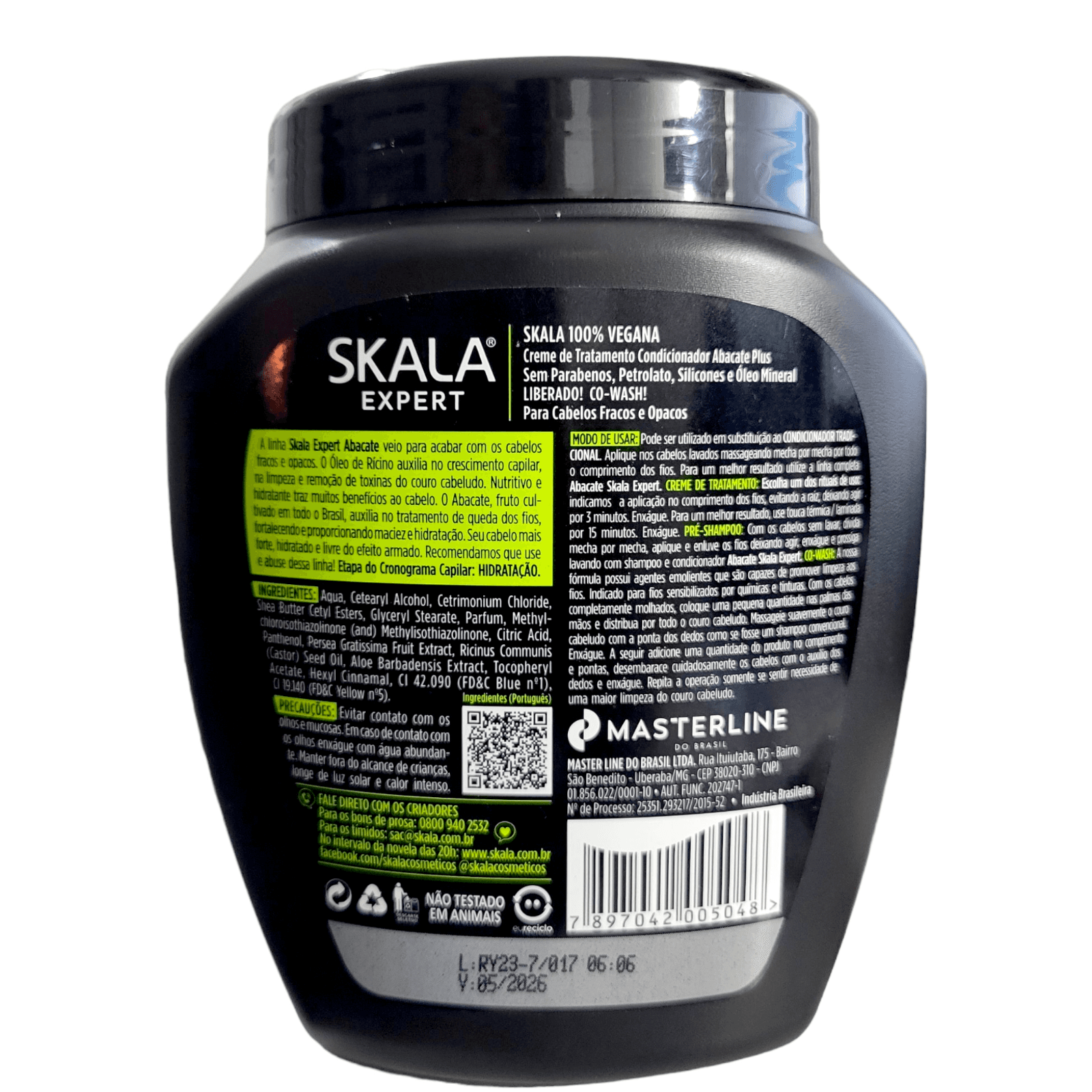 SKALA Brazilian Hair Treatment Cream Avocado & Recina Oil 100% Vegano 35oz | 1kg - Thumbnail 5