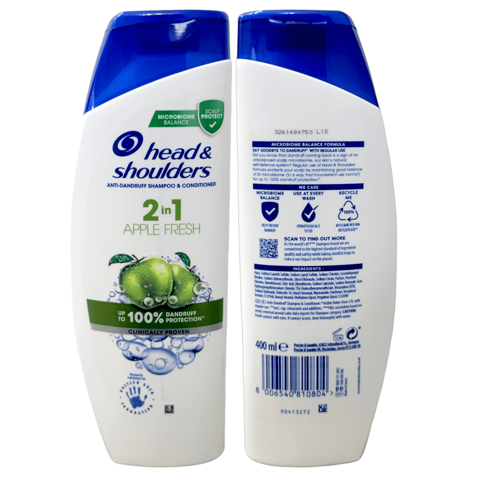 Head & Shoulders 2 in 1: Anti-Dandruff Shampoo and Conditioner with Green Apple - Thumbnail 14