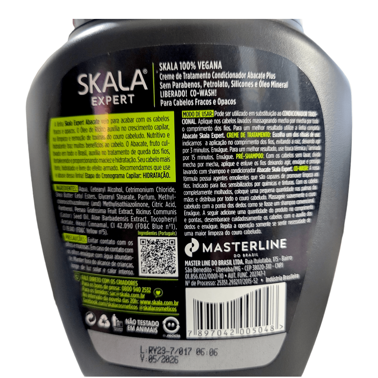 SKALA Brazilian Hair Treatment Cream Avocado & Recina Oil 100% Vegano 35oz | 1kg - Thumbnail 4
