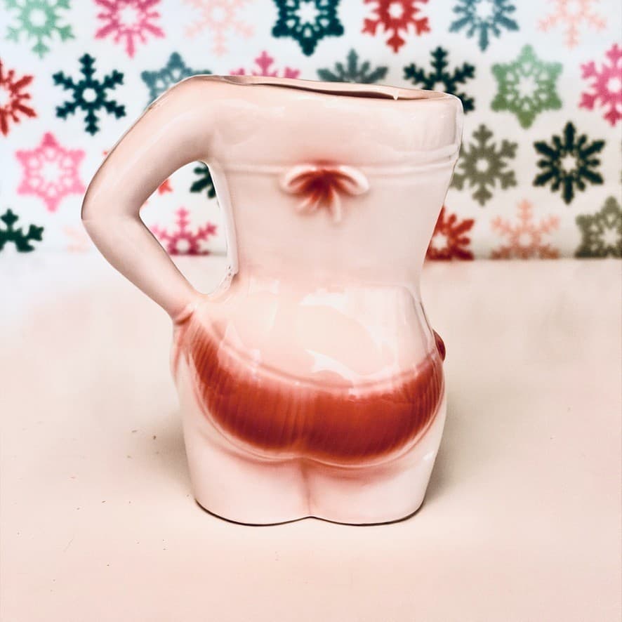 Vintage Rebel Shot Glass Ceramic Bikini Torso Mug Made in Japan - Thumbnail 3