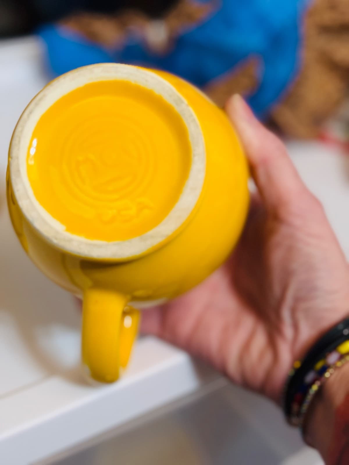 McCoy Pottery Smiley Face Mugs 1970s Yellow Lot Of 2 - Thumbnail 2