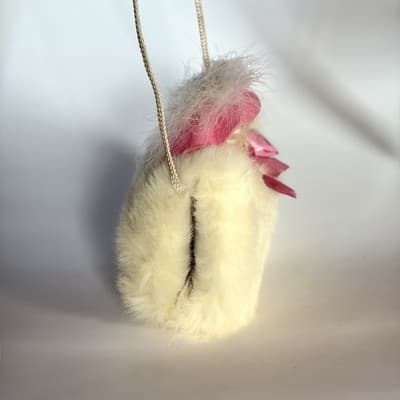 Vintage Fur w/ Doll Face Muff Warmer w/ Chain Strap – Mid Century Kitsch - Thumbnail 3