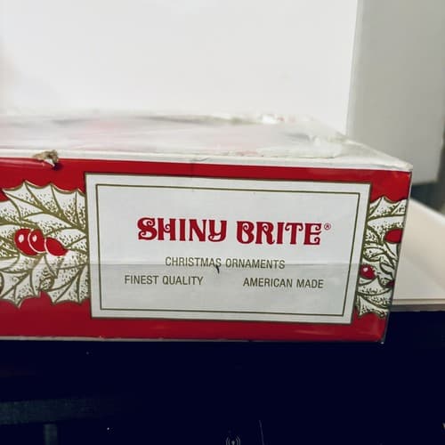 Vintage Shiny Bright Red Glitter Ornaments - Thumbnail 5