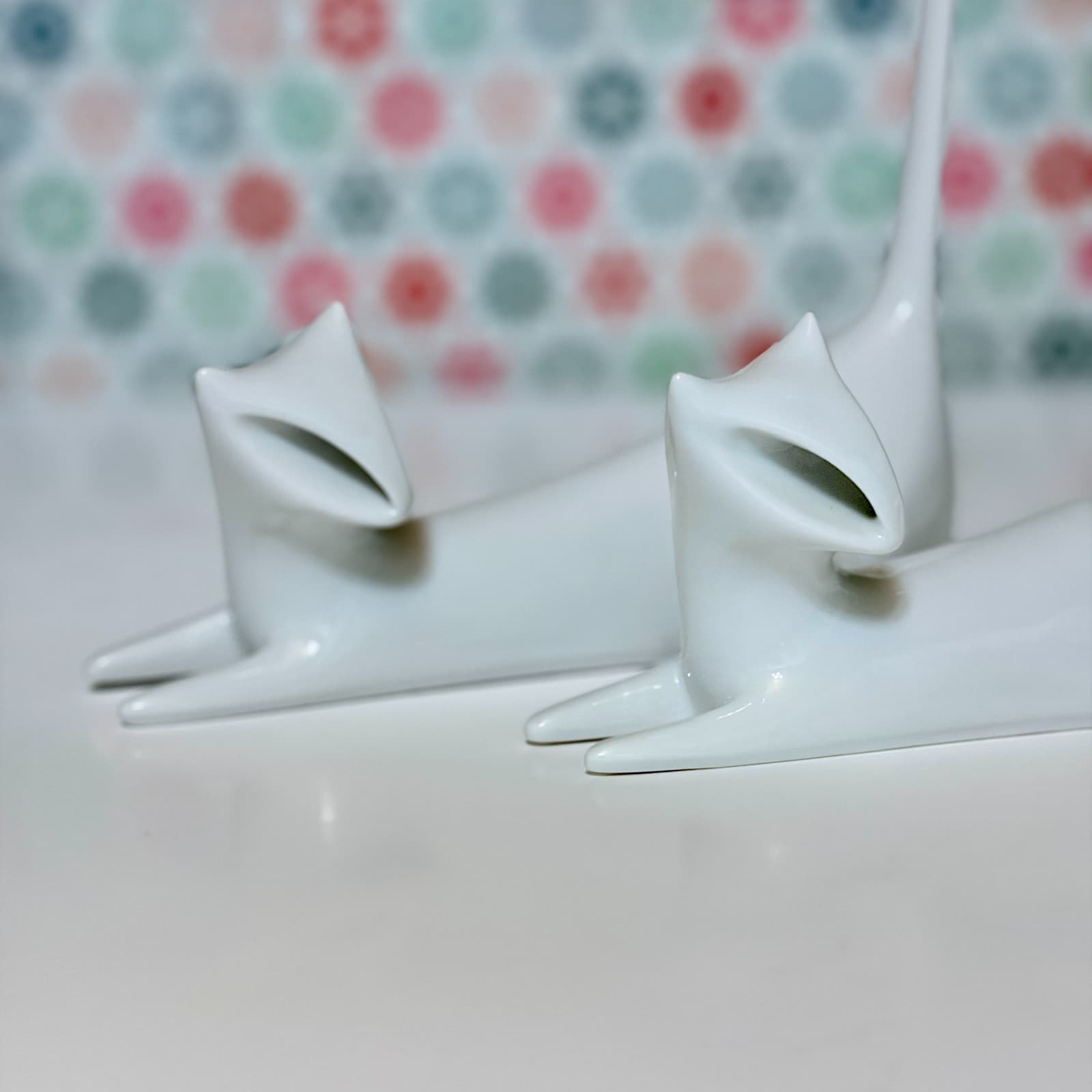 Antique Royal Dux Bohemia Siamese Cat Pair | Art Deco Porcelain | c.1920s - Thumbnail 6