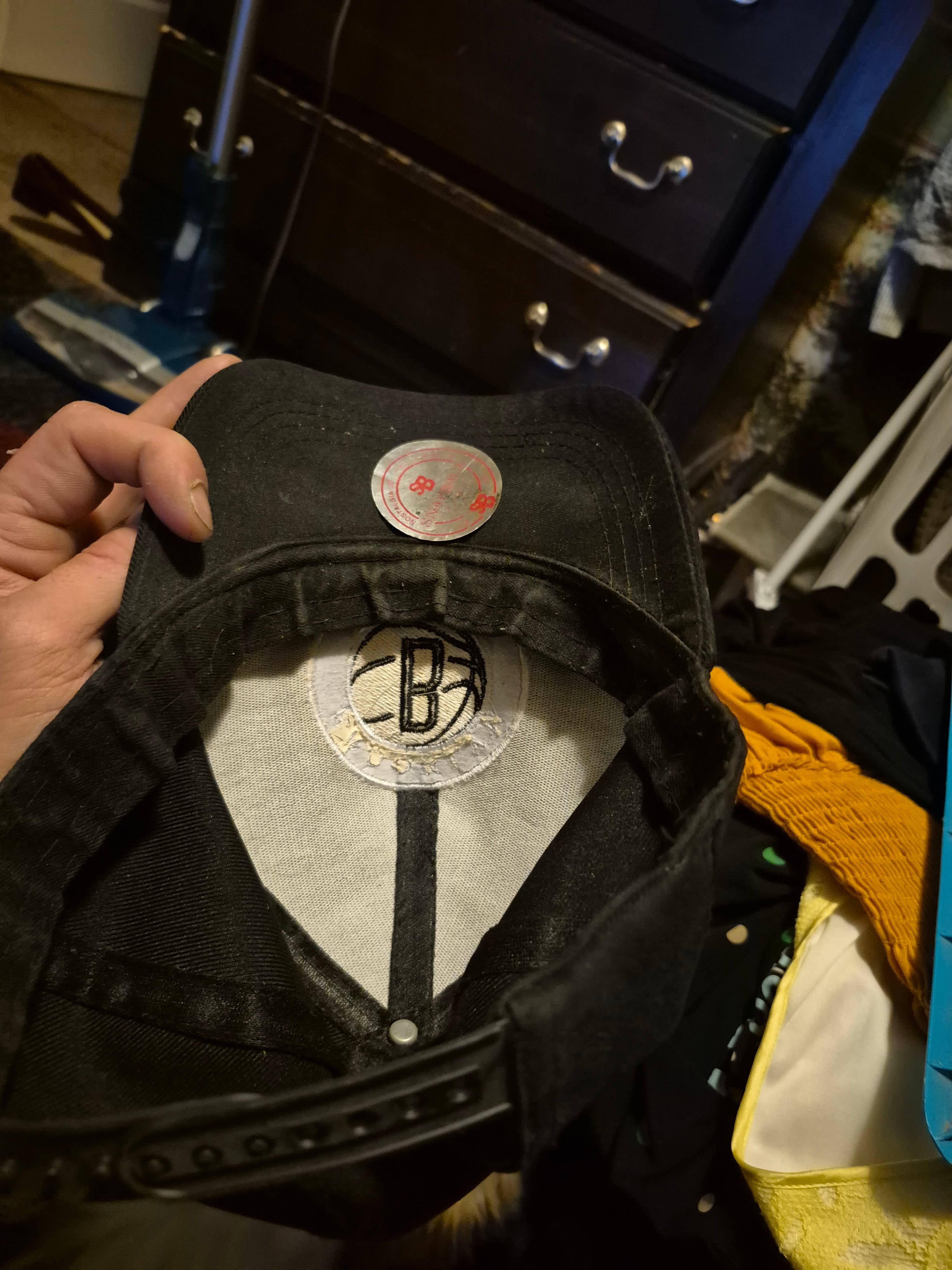 Nike Brooklyn Nets Baseball Cap with Embroidered Logo - Thumbnail 4