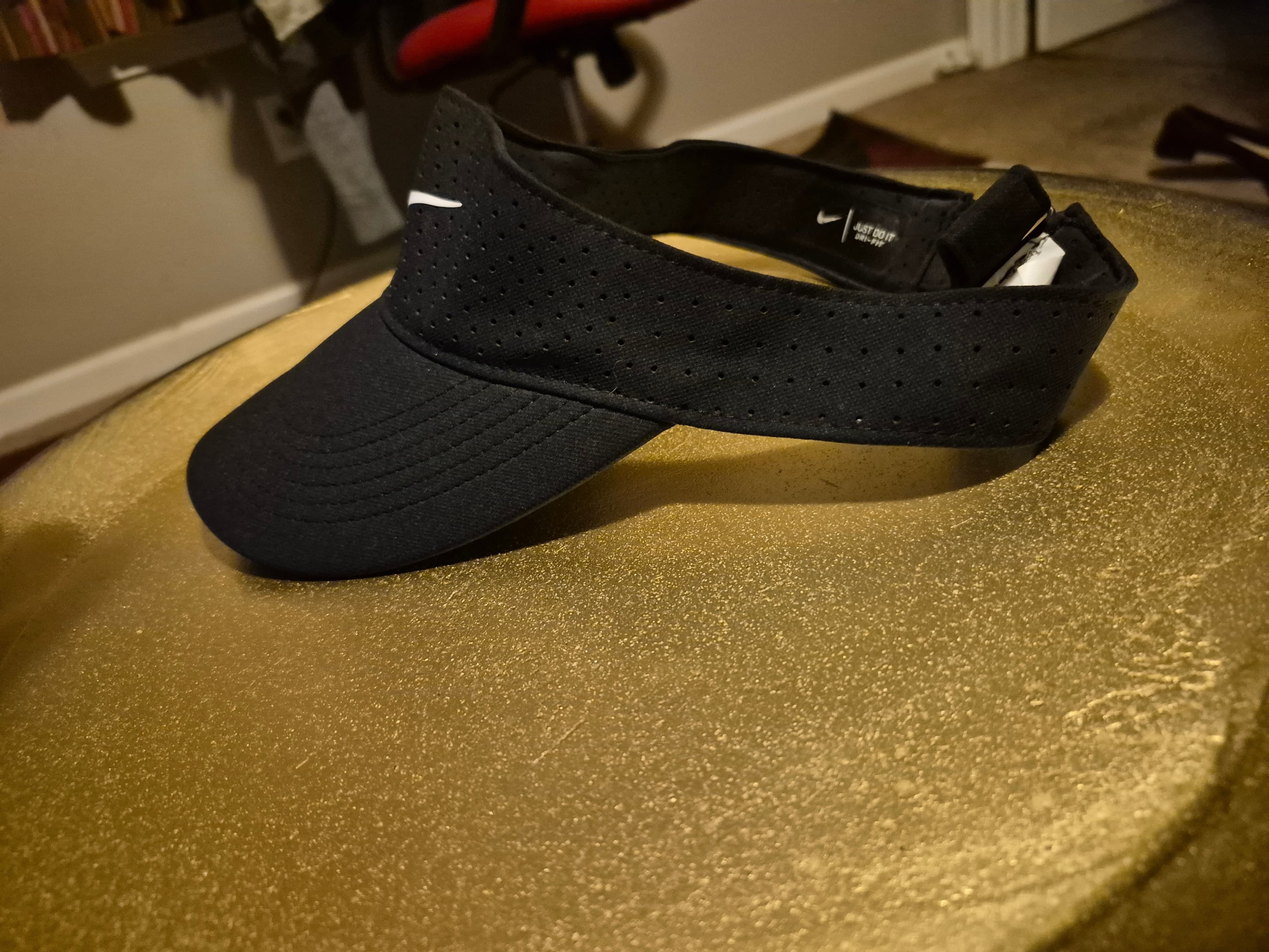 Nike Black Visor with Ventilation - Adjustable Fit - Thumbnail 4