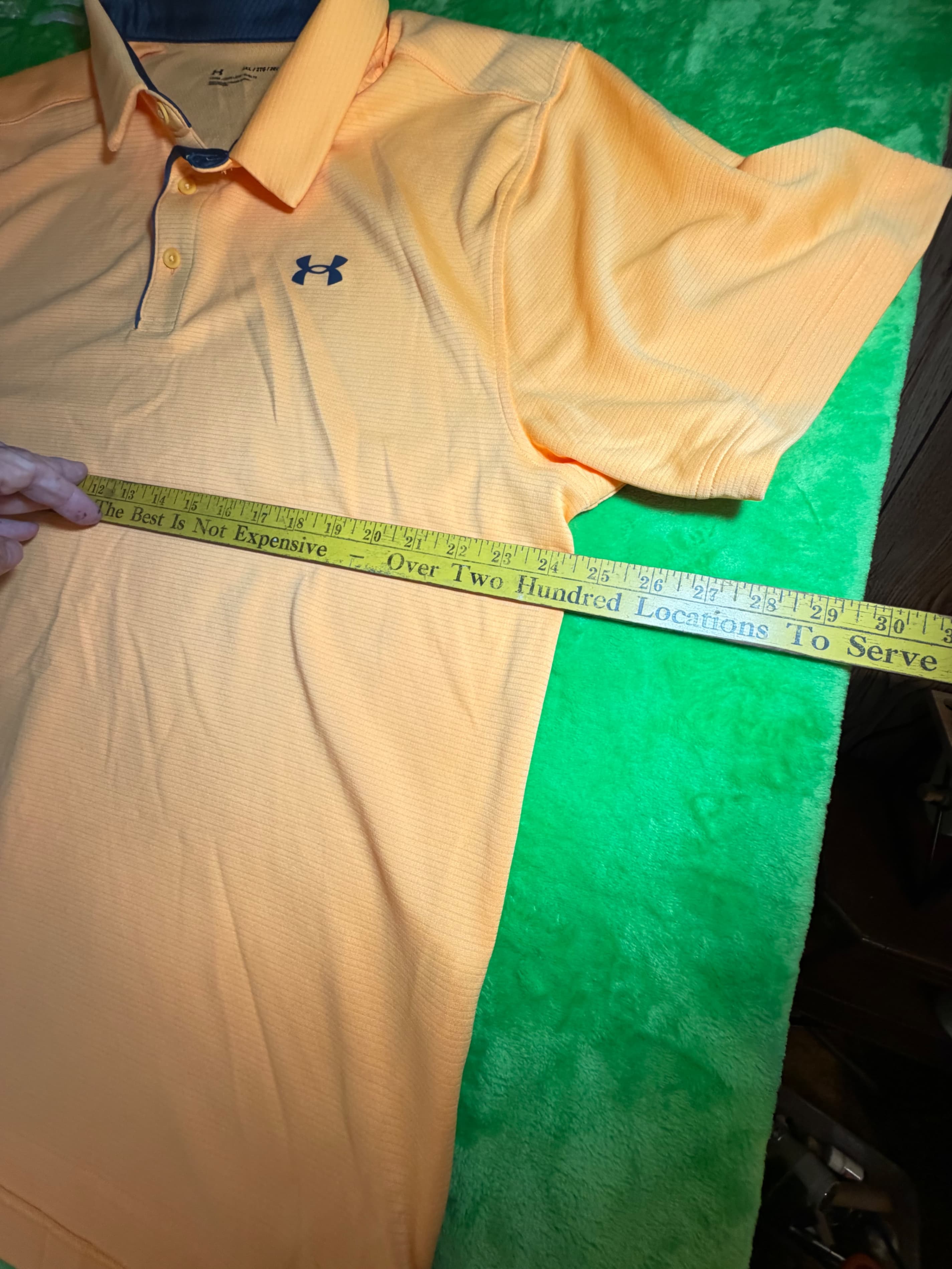 Under Armour Orange Polo Shirt Size 2XL - Thumbnail 7