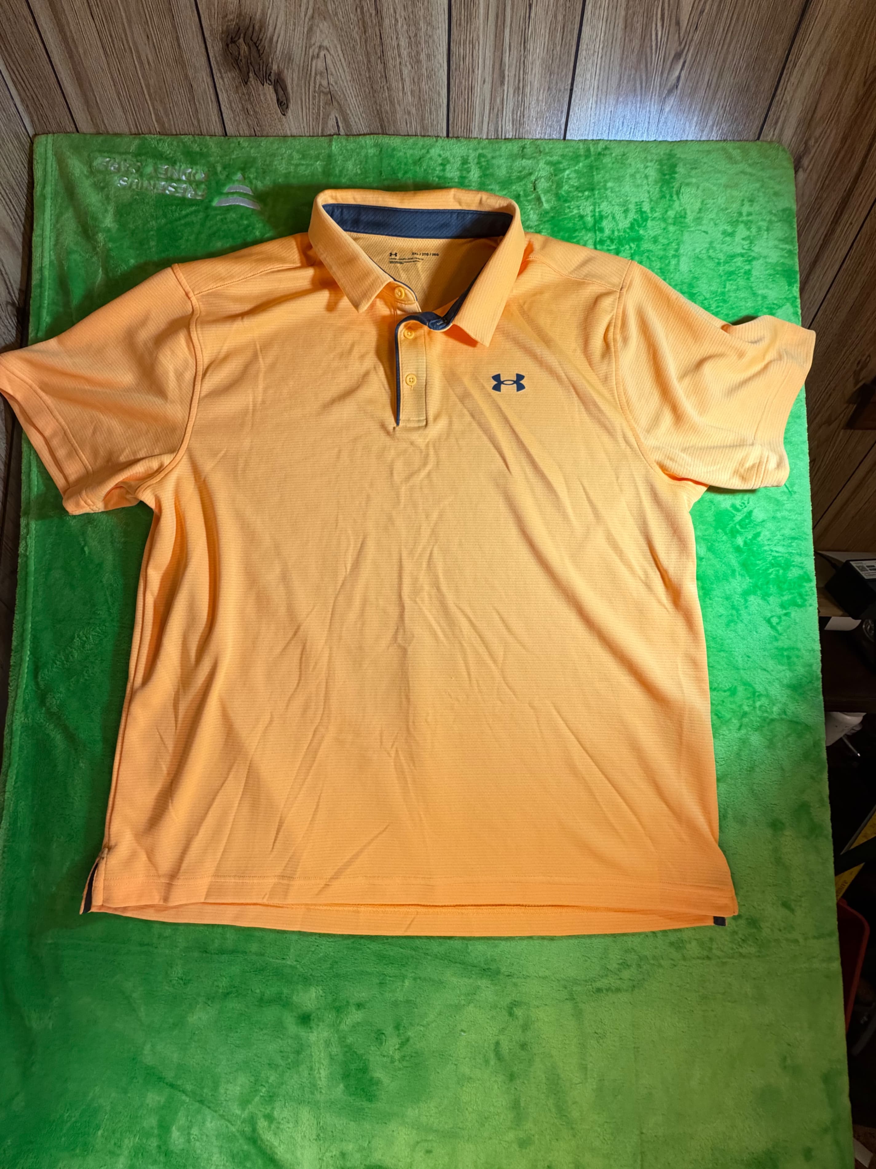 Under Armour Orange Polo Shirt Size 2XL - Image 1