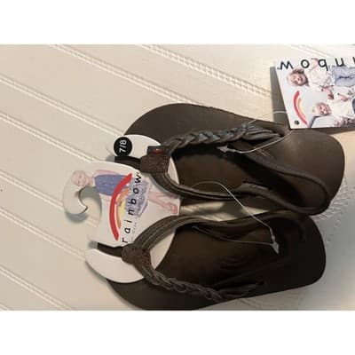 Rainbow sandals Toddler 7/8 Braided NWT - Image 1