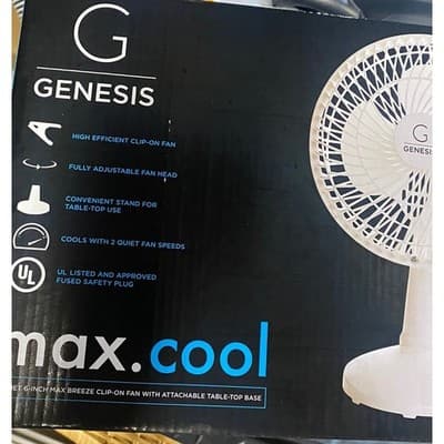 Genesis 6-Inch Clip Convertible Table-Top & Clip Fan Two Quiet Speeds - NEW - Thumbnail 4
