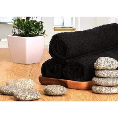 Simpli-Magic 79237 Cotton Hand Towels, 16"x27", Black, Not Bleach Proof, 24 Pack - Thumbnail 2