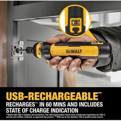 DEWALT Cordless Screwdriver USB Rechargeable with FLEXDRIVE Control (DWHT66719) - Thumbnail 3