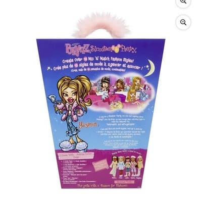 Slumber Party Yasmin Fashion Doll with 2 Sets of Pajamas, Plush, and Accessories - Thumbnail 2