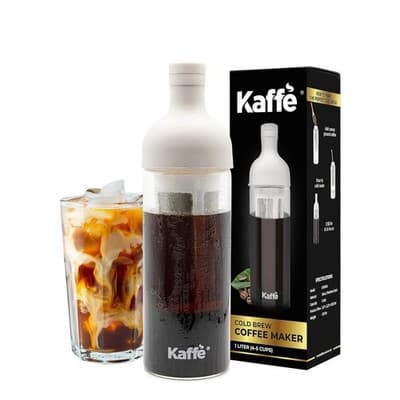 Kaffe Cold Brew Coffee Maker (38Oz / 1L) - Borosilicate Glass - Image 1
