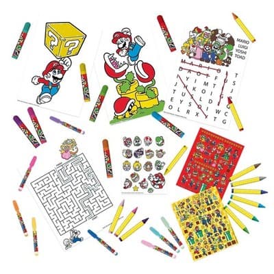 Nintendo Super Mario Deluxe Activity Art Set with Metal Carrying Case - Thumbnail 2