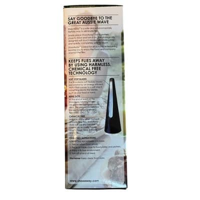 Shoo Fly Away Bug Fan Repeller Fly Fan Spinner Holographic blades Outdoor BBQ - Image 1