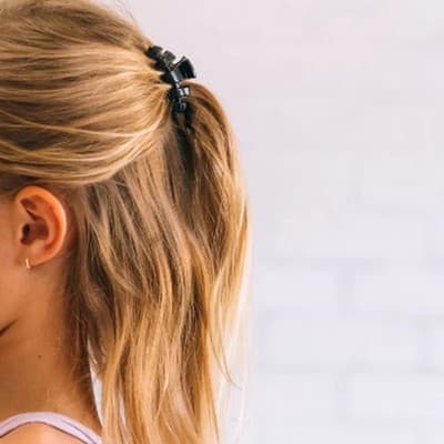 Teleties Classic Jet Black Tiny Hair Clip - Thumbnail 3