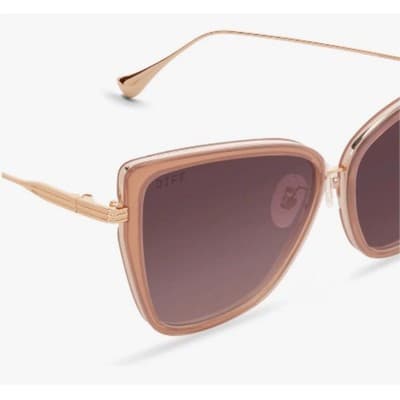 DIFF Valerie Rose Gold/Wine Gradient Sunglasses - Thumbnail 2