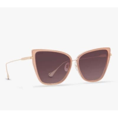 DIFF Valerie Rose Gold/Wine Gradient Sunglasses - Image 1