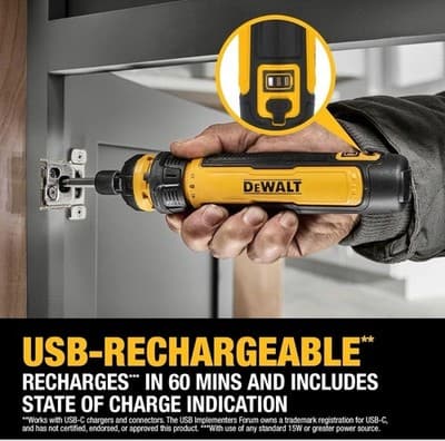 DEWALT Cordless Screwdriver USB Rechargeable with FLEXDRIVE Control (DWHT66719) - Thumbnail 3