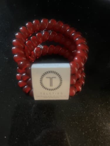 Teleties Large hair ties Scarlet Red Set Of 3 - Image 1