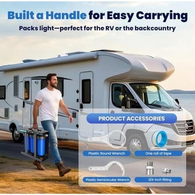 RV Water Filter System, 5-Stage RV Water Filtration System for Campers - Thumbnail 3