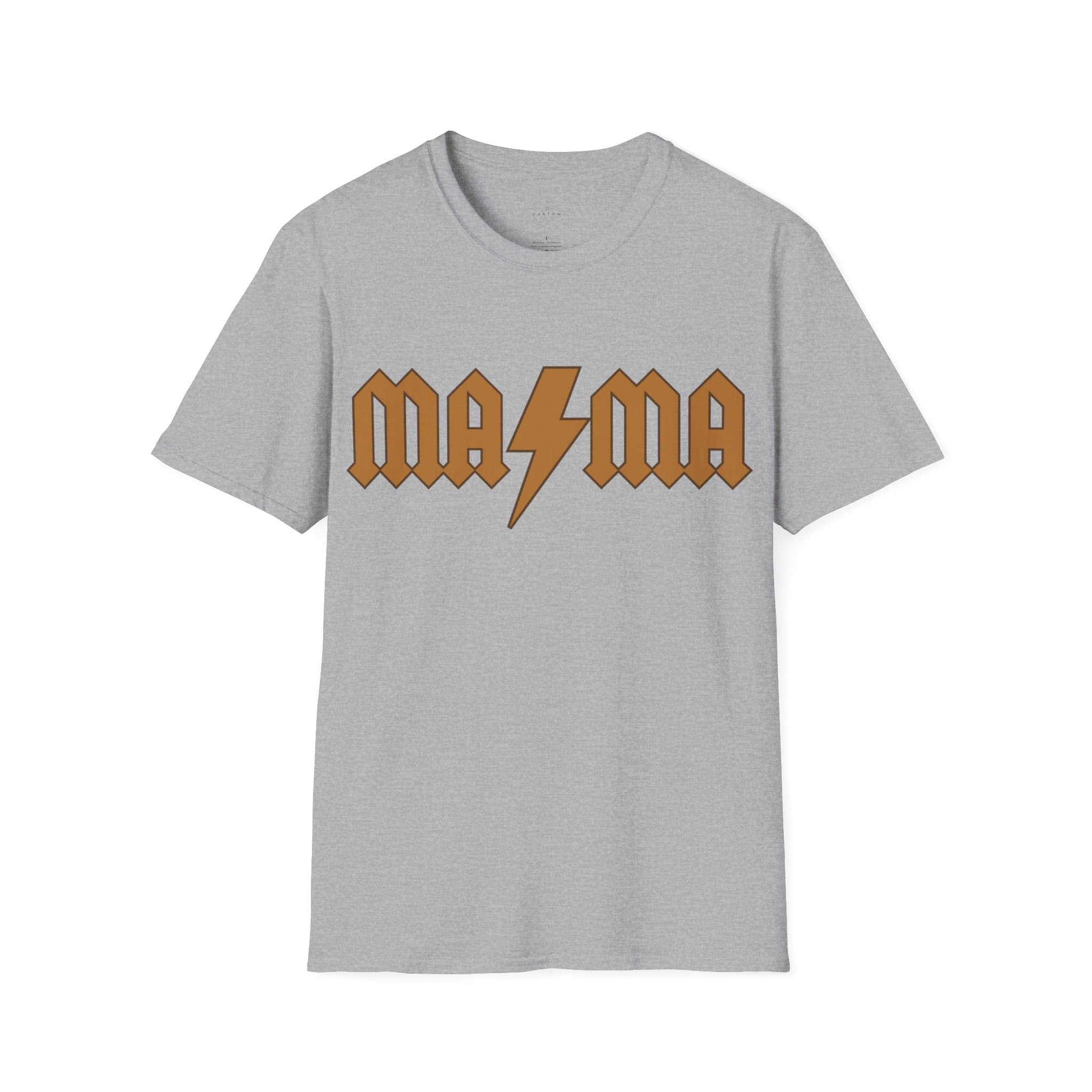 MAMA Lightning Bolt Adult Unisex Softstyle T-Shirt Design 1 - Thumbnail 9