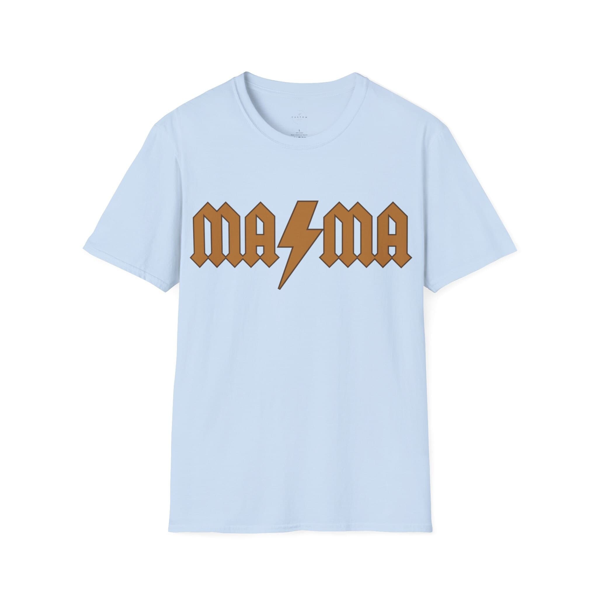 MAMA Lightning Bolt Adult Unisex Softstyle T-Shirt Design 1 - Thumbnail 5