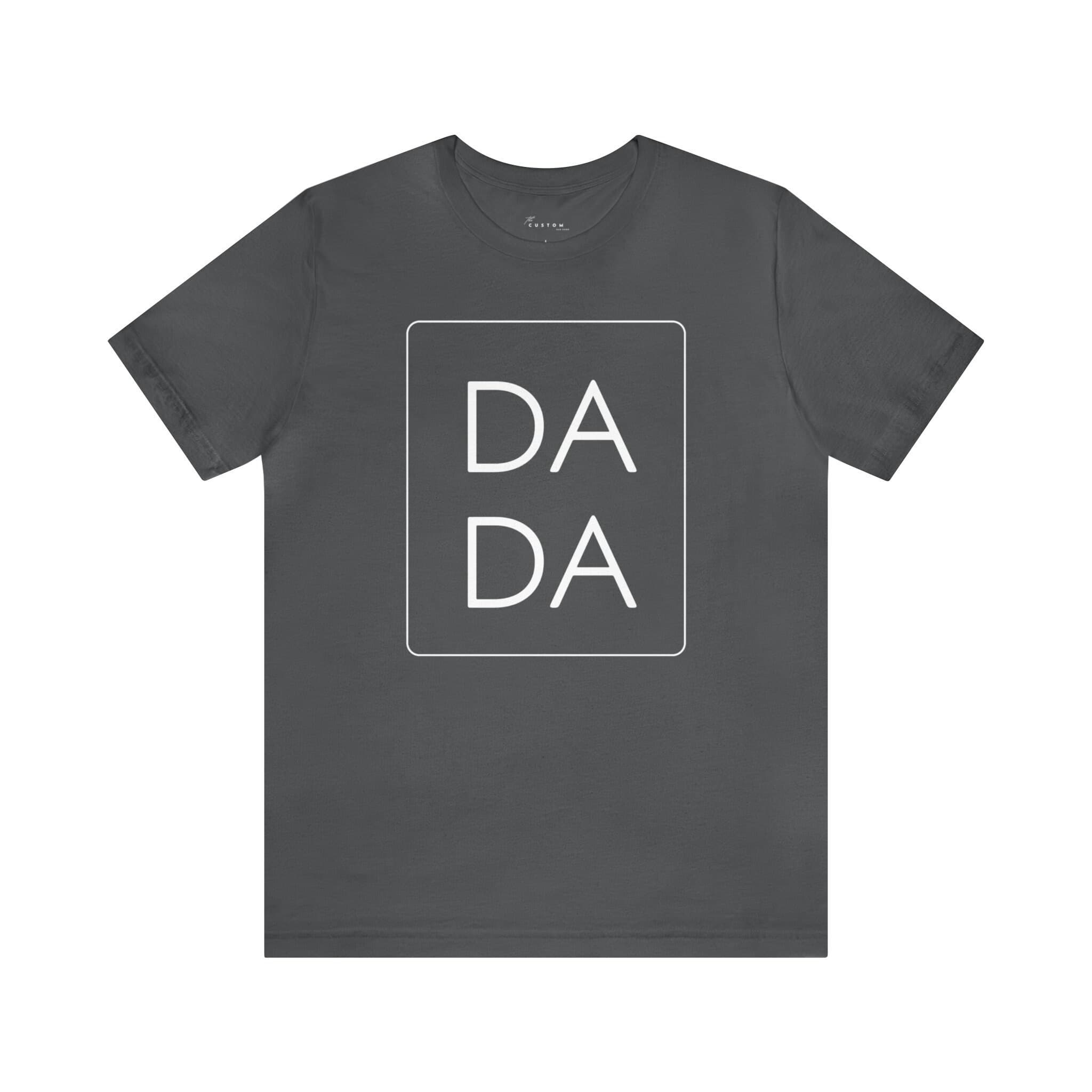 DADA Unisex Jersey Short Sleeve Tee, White Font - Thumbnail 2