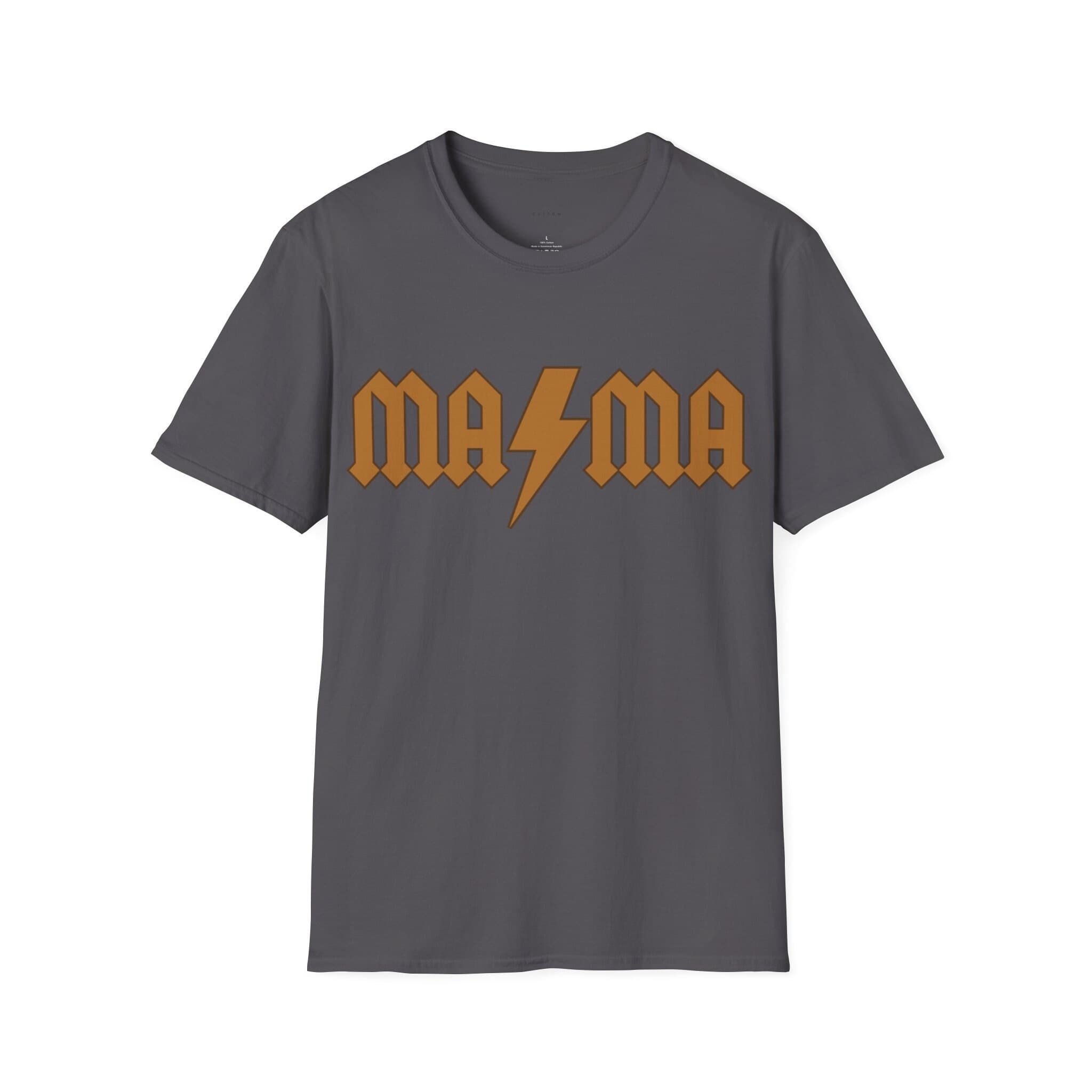 MAMA Lightning Bolt Adult Unisex Softstyle T-Shirt Design 1 - Image 1
