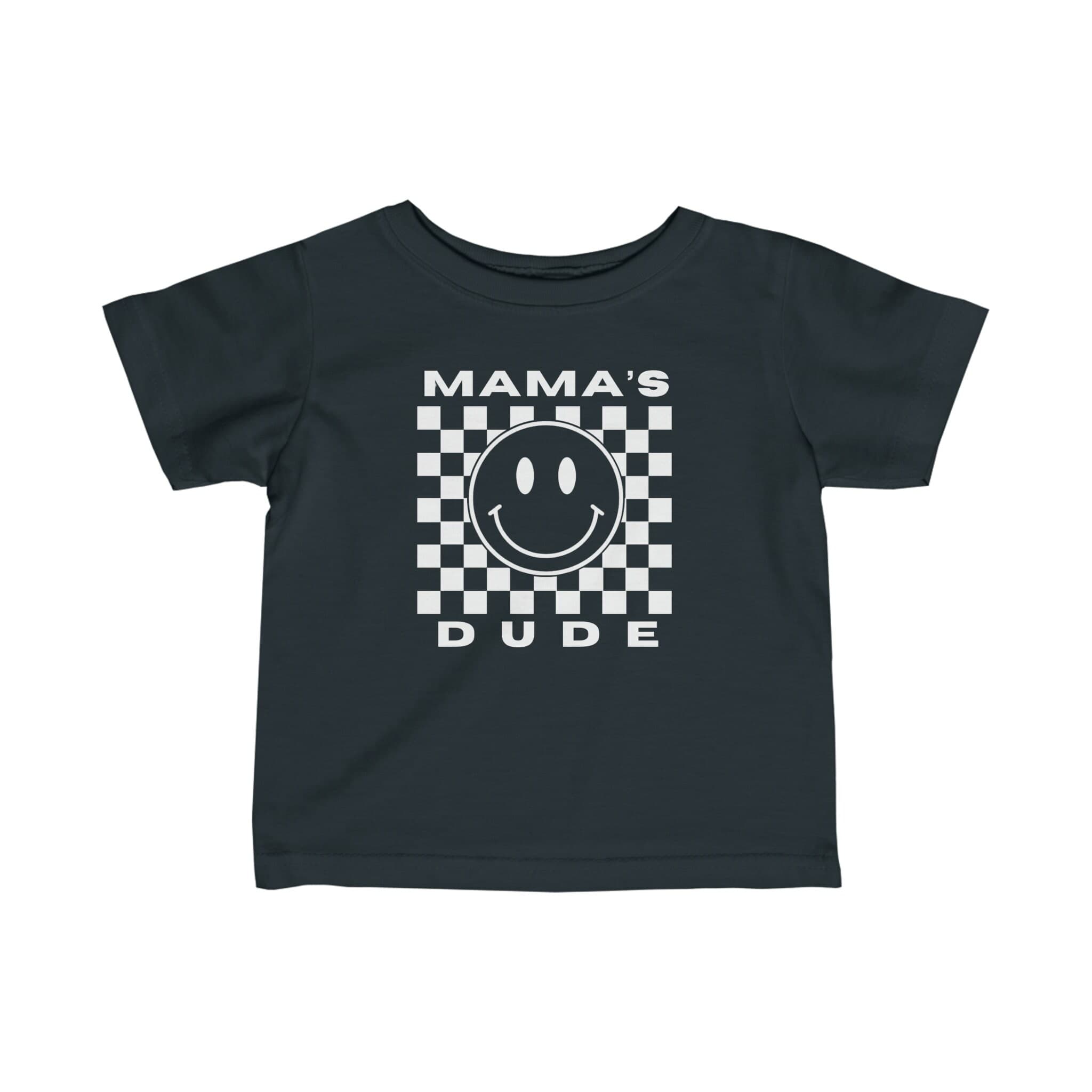 Infant MAMAs DUDE White Design Fine Jersey Tee - Thumbnail 3