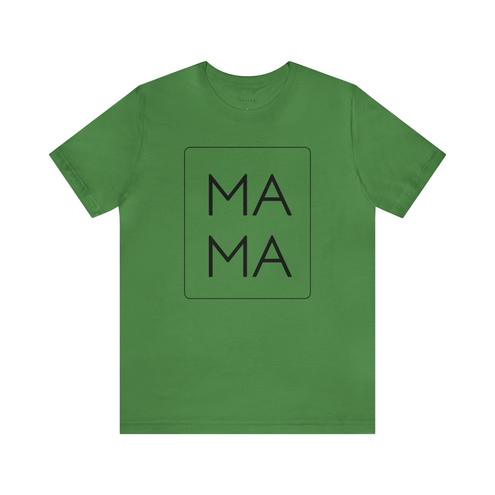 MAMA Unisex Jersey Short Sleeve Tee, Black Font - Thumbnail 5
