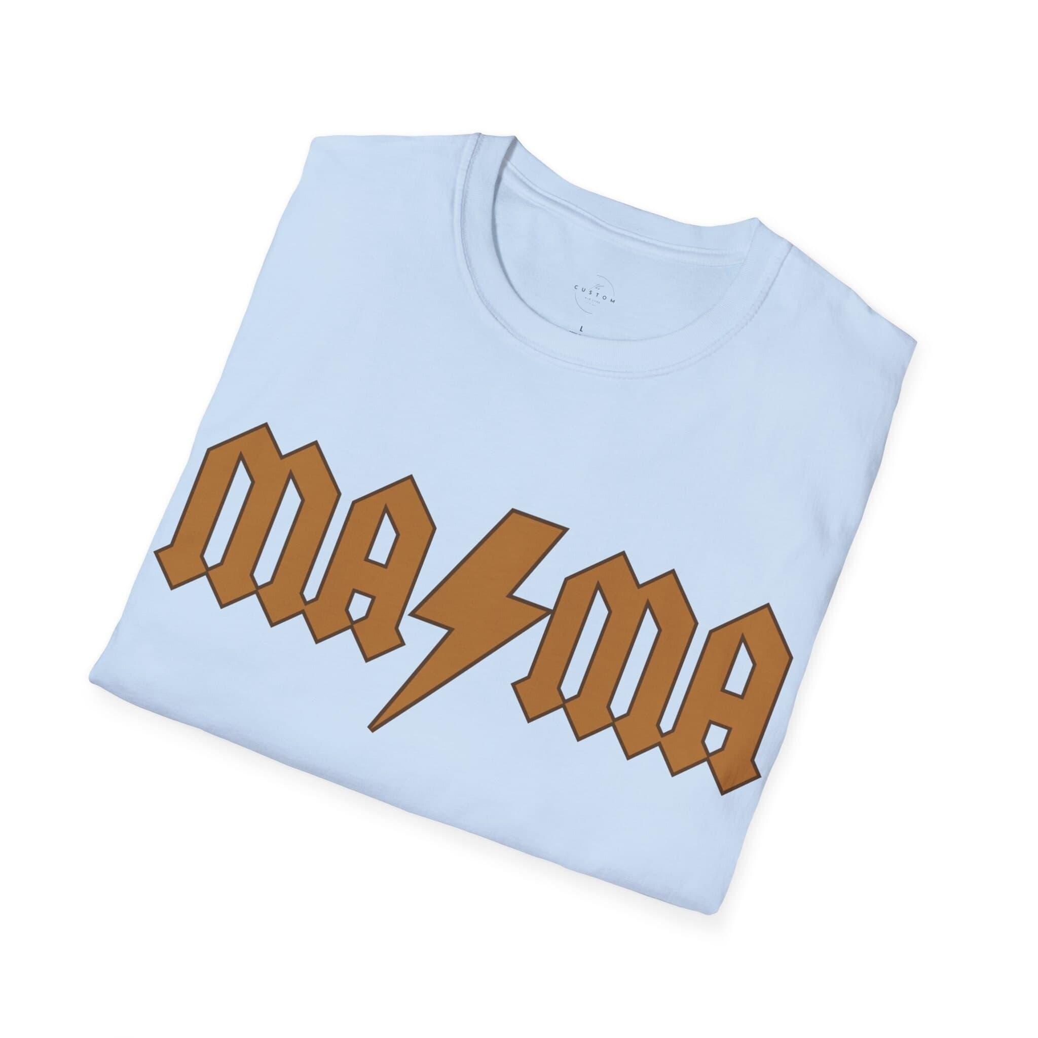 MAMA Lightning Bolt Adult Unisex Softstyle T-Shirt Design 1 - Thumbnail 8