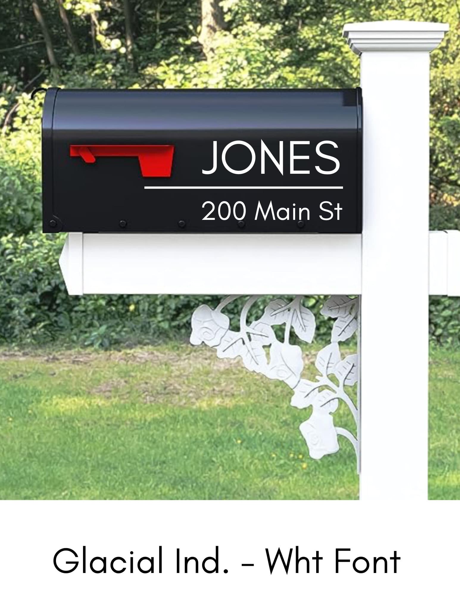 Mailbox Decal Last Name and Address - Image 1