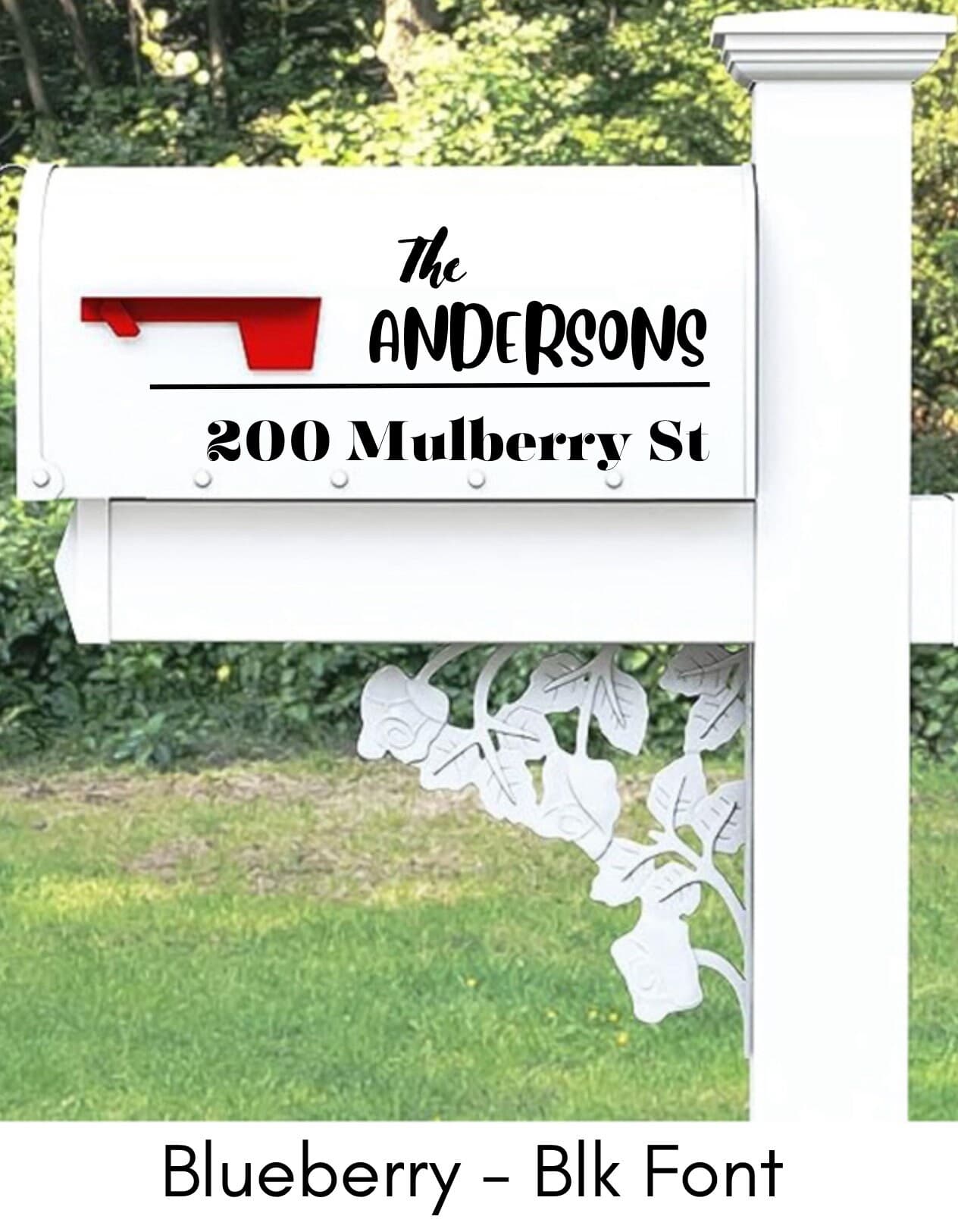 Mailbox Decal with Name and Address, Custom - Image 1