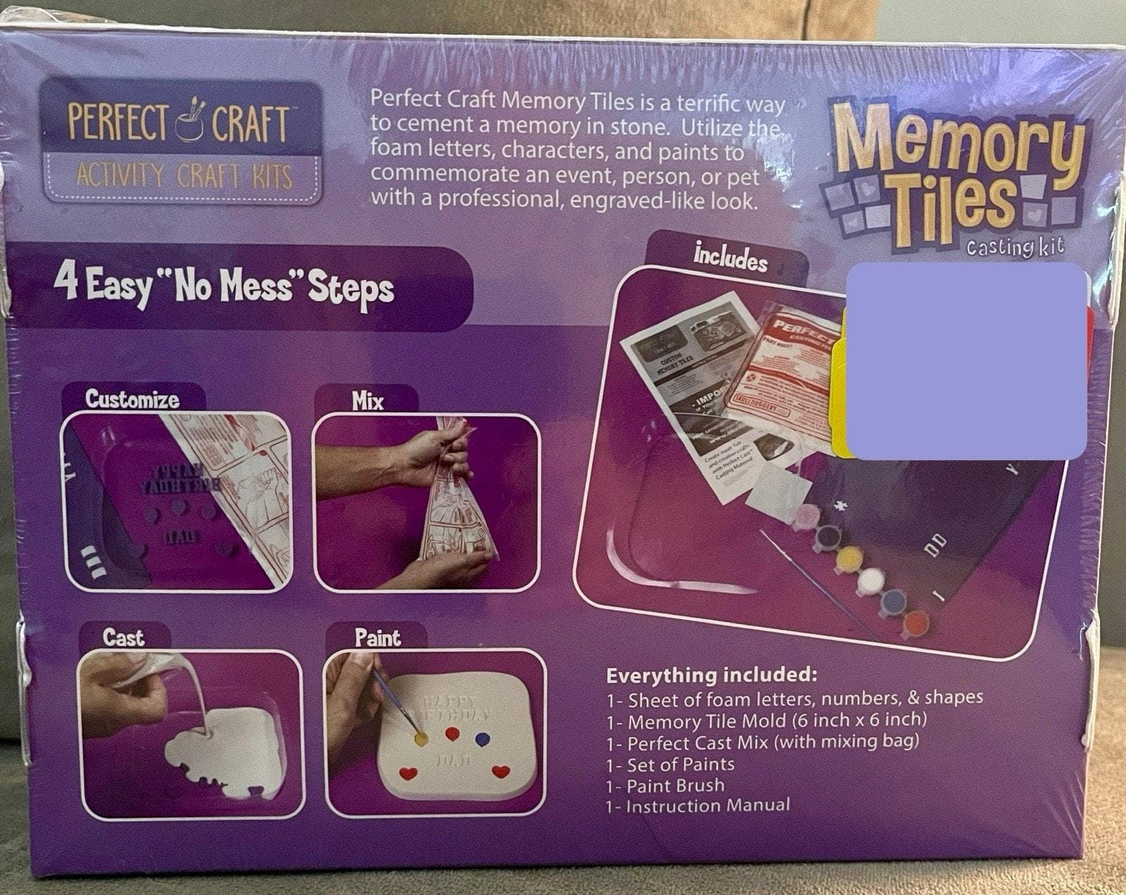 Custom Memory Tiles Casting Kit - Perfect Craft Activity Craft Kits - Thumbnail 2