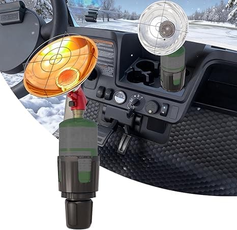 Golf Cart Heater with Adjustable Cylinder Holder (Gas Cylinder NOT Included), 5500BTU Outdoor Heater with Metal Control Knob for Club Car, EZGO, Yamaha, Includes 16oz Propane Tank Holder - Image 1
