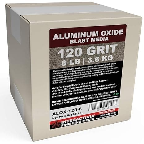 #120 Aluminum Oxide - 8 LBS - Fine Sand Blasting Abrasive Media for Blasting Cabinet and Blasting Guns. - #120 Grit