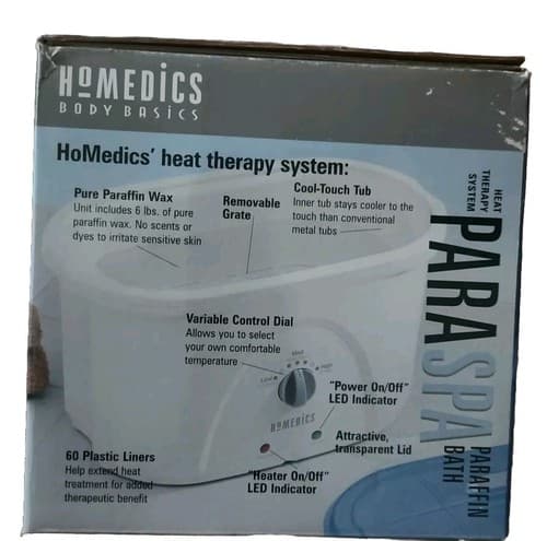 HoMedics PAR200 ParaSpa Deluxe Paraffin Bath - Same Day Shipping Open Box. - Thumbnail 4