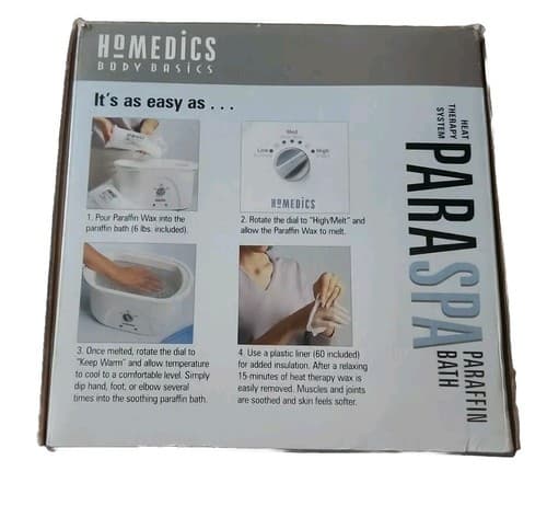 HoMedics PAR200 ParaSpa Deluxe Paraffin Bath - Same Day Shipping Open Box. - Thumbnail 5