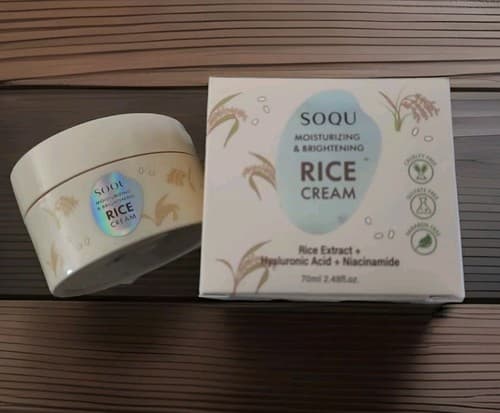 SOQU Moisturizing & Brightening Rice Cream 2.48 fl.oz NIB - Image 1