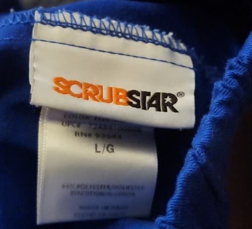 Scrubstar Women's Scrub Pants Core Essentials Elastic Waist Band Blue Size LG . - Thumbnail 2